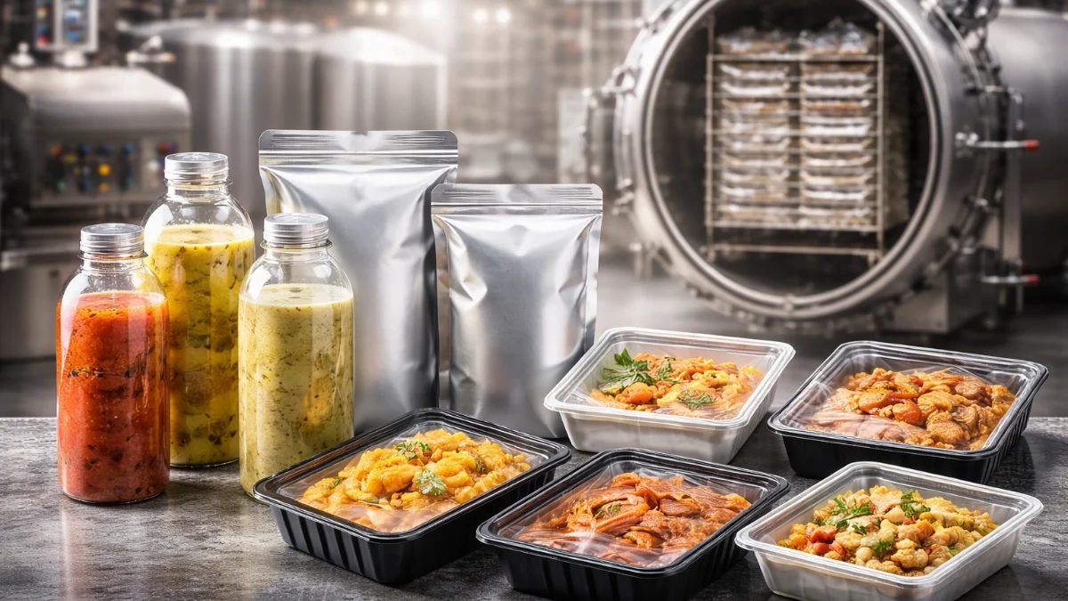 ขวดพลาสติก Retort และบรรจุภัณฑ์อาหารผ่านกระบวนการฆ่าเชื้อความร้อนสูง