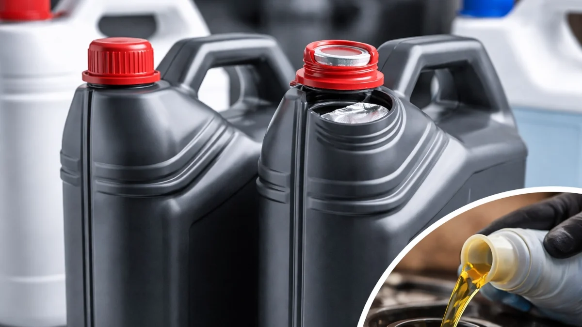 แกลลอนน้ำมันพลาสติก HDPE สำหรับบรรจุน้ำมันเครื่องและสารเคมี