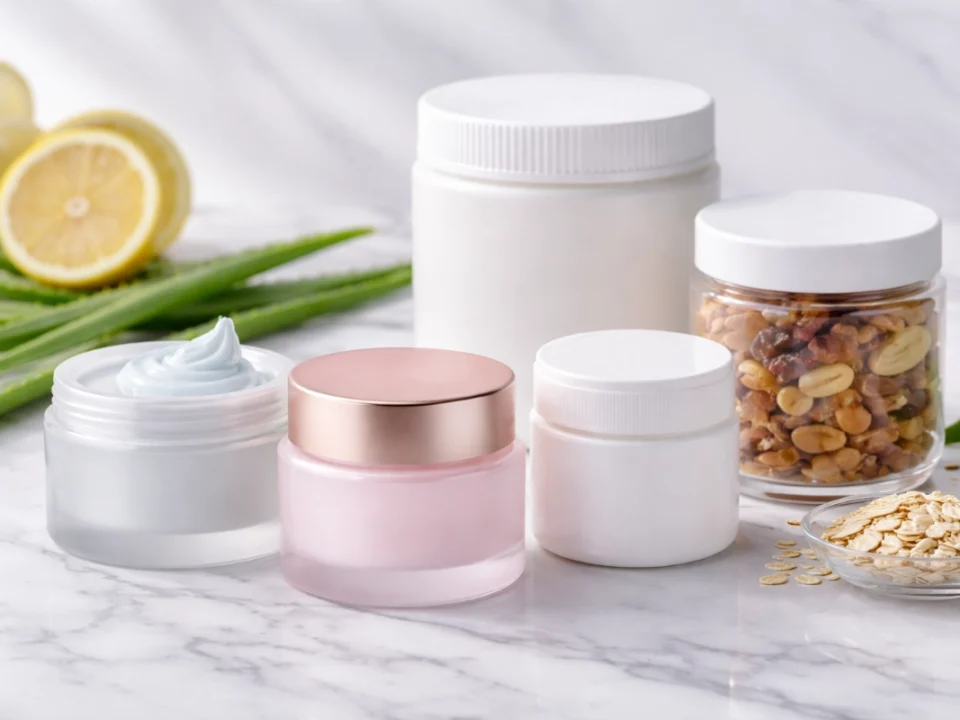 กระปุกพลาสติกใส่ครีมดีไซน์พรีเมียม